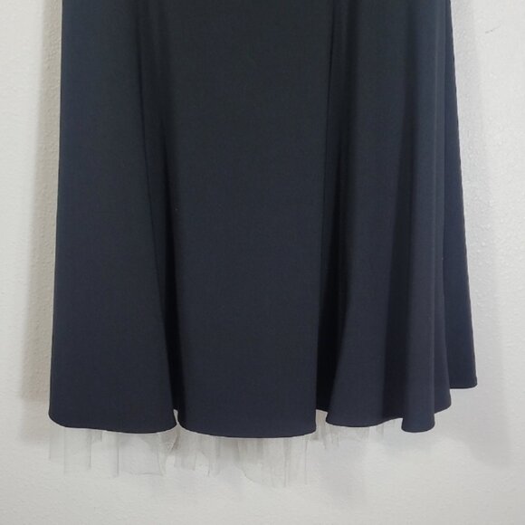 Y2K 90s Ruby Mini Strapless Dress S Black Tulle Whimsigoth Grunge Hoco Cocktail - Picture 3 of 13